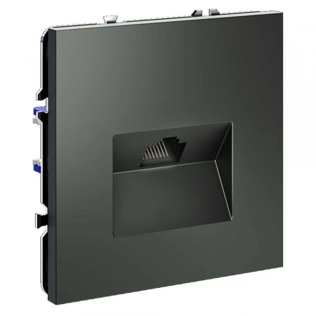 Розетка компьютерная встраиваемая Voltum S70 RJ45 кат.6, (титан) VLS060106