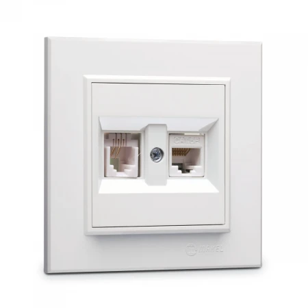 Розетка комп. ( cat 5) + тf евро Makel Karea 56001037