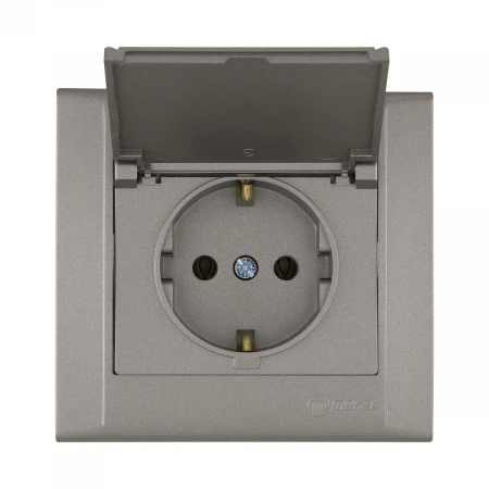 Розетка с заземлением и крышкой Makel Defne 42052029