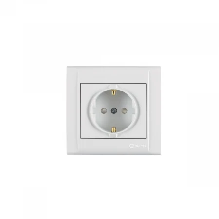 Розетка с/з с защт. для детей Makel Defne 42001058