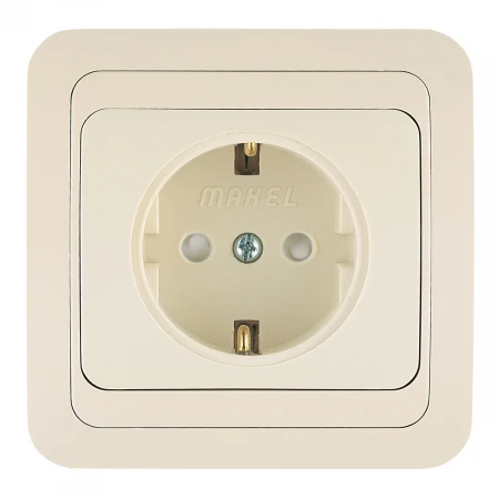 Розетка с/з с защт. для детей Makel Mimoza 25058
