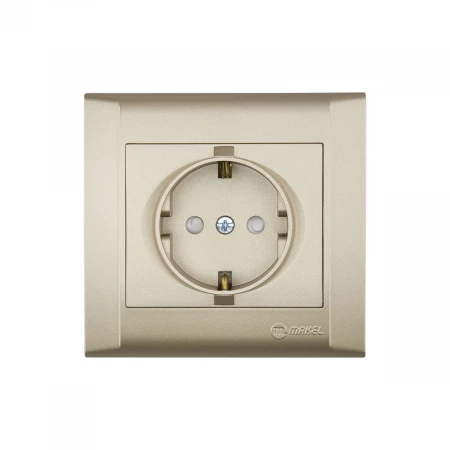 Розетка с/з с защт. для детей Makel Defne 42057058