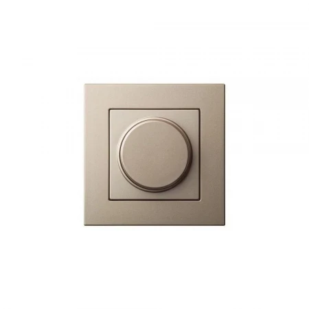 Диммер поворотно-нажимной Liregus Epsilon шампань 28-3083