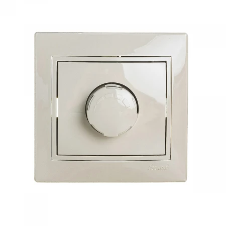 Диммер 500 Вт с фильтром и предохранителем Lezard Mira кремовый со вставкой 701-0303-117
