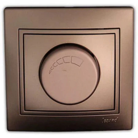 Диммер 500 Вт с фильтром и предохранителем Lezard Mira светло-коричневый со вставкой 701-3131-117