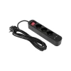 Удлинитель STANDARD 3 гнезда, 3м, 3х1,0мм², с/з, с выключателем, 2 USB, черный REXANT 13-4022