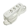 Удлинитель 3-местный c/з 3x1 мм2, 3 м, 250В, 10А, 2USB+1Type-C 2,4А, серия Home plus, белый STEKKER HM08-33-02 49977 Удлинитель 3-местный c/з 3x1 мм2, 3 м, 250В, 10А, 2USB+1Type-C 2,4А, серия Home plus, белый STEKKER HM08-33-02 49977