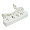 Удлинитель 3-местный c/з 3x1 мм2, 3 м, 250В, 10А, 2USB+1Type-C 2,4А, серия Home plus, белый STEKKER HM08-33-02 49977 Удлинитель 3-местный c/з 3x1 мм2, 3 м, 250В, 10А, 2USB+1Type-C 2,4А, серия Home plus, белый STEKKER HM08-33-02 49977