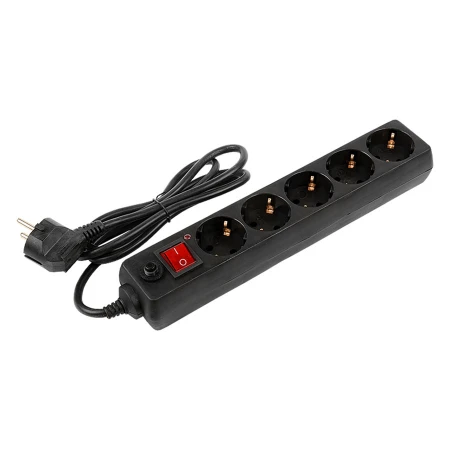 Сетевой фильтр General GPS-5-16-3x1-500-B, 5 мест, 16А, 3x1 мм2, 5 м, черный