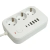 Удлинитель 3-местный c/з 3x1 мм2, 1,8 м, 250В, 10А, 4USB+2Type-C 2,4А, серия Home plus, белый STEKKER HM09-36-02 49972 Удлинитель 3-местный c/з 3x1 мм2, 1,8 м, 250В, 10А, 4USB+2Type-C 2,4А, серия Home plus, белый STEKKER HM09-36-02 49972