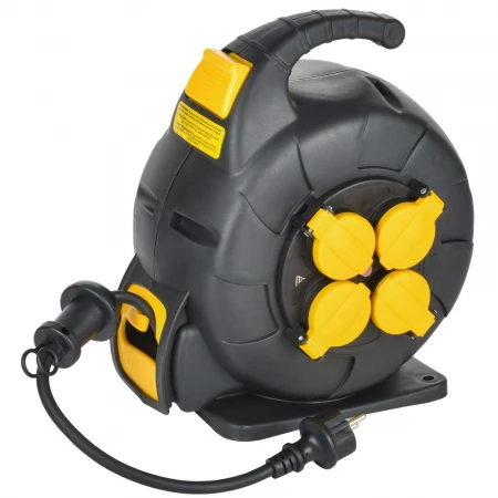 TWIST Катушка 4 места УК10 2P+PE/10м 3х1,5мм2 КГ автосмотка IP44 IEK TW-KP27-16-04-10-44