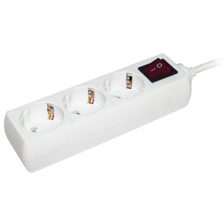 Удлинитель У03К-выкл. 3 места 2P+PE/3м 3х1мм2 16А/250В IEK WYP10-16-03-03-ZK-N