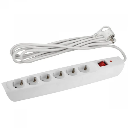 Сетевой фильтр ЭРА 6гн 4м с/з SFX-6es-4m-W Б0044025