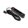 Удлинитель STANDARD 3 гнезда, 5м, 3х1,0мм², с/з, с выключателем, 2 USB, черный REXANT 13-4023 Удлинитель STANDARD 3 гнезда, 5м, 3х1,0мм², с/з, с выключателем, 2 USB, черный REXANT 13-4023