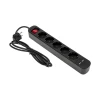 Удлинитель STANDARD 5 гнезд, 1,5м, 3х1,0мм², с/з, с выключателем, 2 USB, черный REXANT 13-4040 Удлинитель STANDARD 5 гнезд, 1,5м, 3х1,0мм², с/з, с выключателем, 2 USB, черный REXANT 13-4040