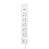Фильтр сетевой 5 гнезд, 5м, 3х1,5мм², с автовыкл, 2 USB, белый KRANZ 13-4701 Фильтр сетевой 5 гнезд, 5м, 3х1,5мм², с автовыкл, 2 USB, белый KRANZ 13-4701