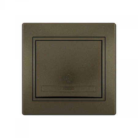 Кнопка звонка Lezard Mira коричневый со вставкой 701-3131-103