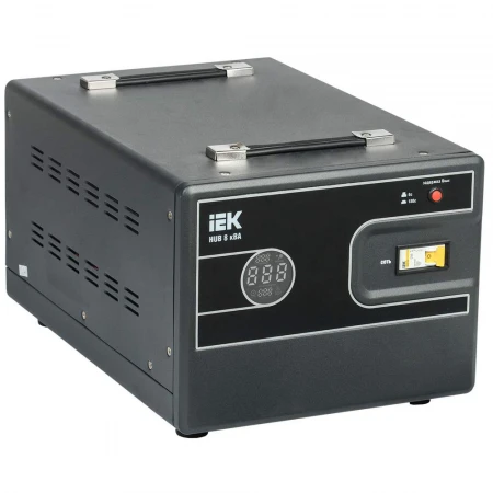 Стабилизатор напряжения переносной HUB 8кВА IEK IVS21-1-008-13