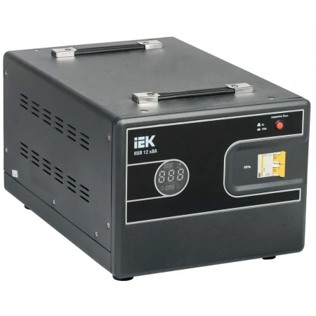 Стабилизатор напряжения переносной HUB 12кВА IEK IVS21-1-012-13