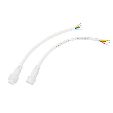 Соединительный кабель (4pin) герметичный (IP67) 4х0.75мм² белый REXANT 11-9440