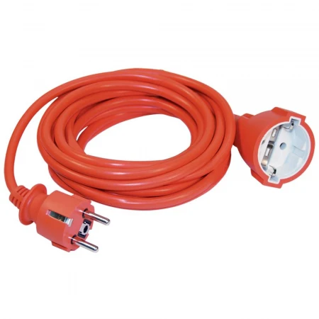 Шнур УШ-01РВ с вилкой и розеткой 2P+PE/5м 3х1,0мм2 оранжевый IEK WUP10-05-K09-N
