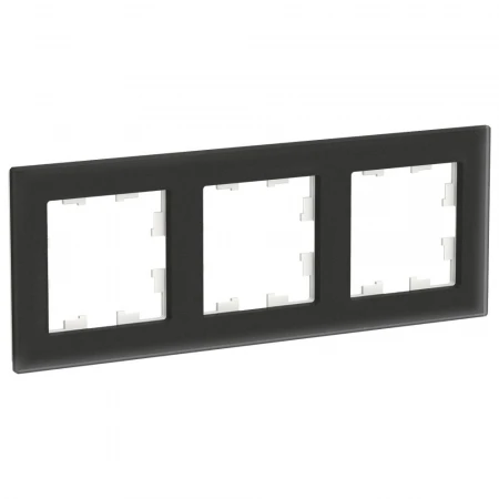Рамка 3-постовая Systeme Electric AtlasDesign Nature черная ATN331003