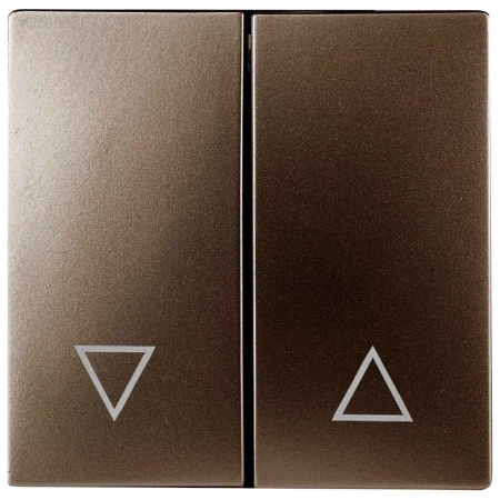 Лицевая панель ЭРА выключателя двухклавишного бронза 12-6203-13 Б0047857