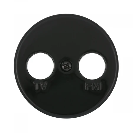 Накладка LK Studio розетки TV+FM, 2 отверстия (черный) Vintage 885208-1