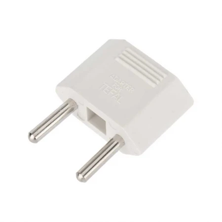 Адаптер сетевой (переходник) с Евро А/F на тонкую вилку С1 плоский «Тефаль» 6А б/з белый REXANT (блистер 1шт/уп.) 11-1041-01