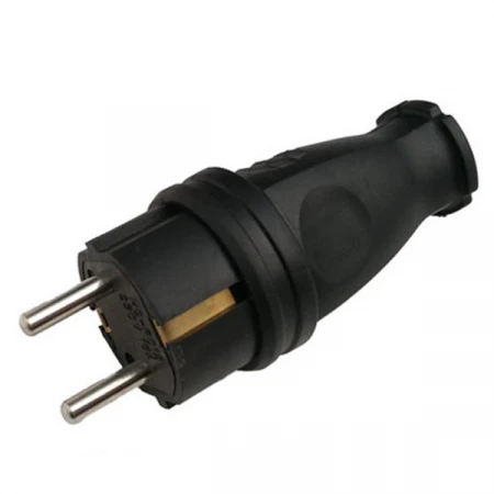 Вилка разборная General GRV-P-16-R-G-B-IP44, 16А, круглая, с/з, черная, IP44, 1/20/200