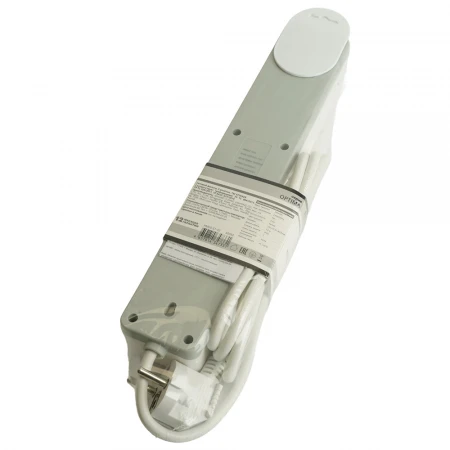 Сетевой фильтр 4-местный с/з STEKKER HM20-41-03 3x1мм2, 3 м, серия Optima, белый