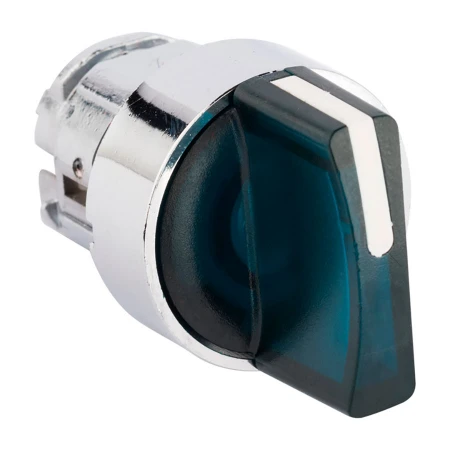 Исполнительный механизм переключателя ХB4 синий на 3 положения с фиксацией, без подсветки с короткой ручкой EKF PROxima XB4BD3FL-B