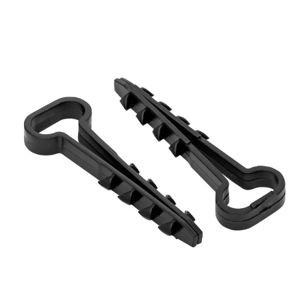 Дюбель-хомут (6х12 мм) для плоского кабеля черный (50 шт.) EKF PROxima plc-cd-6x12b