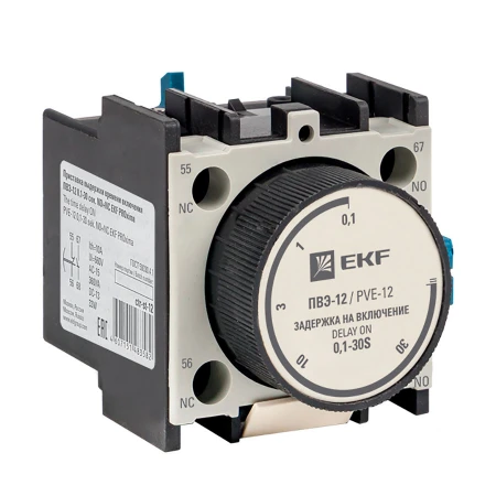 Приставка выдержки времени включения ПВЭ-12 0,1-30сек NO+NC EKF PROxima ctr-st-12