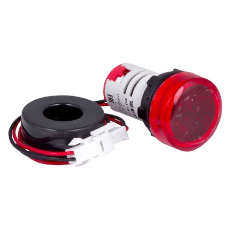 Индикатор значения тока и напряжения красный ED16-22AVD 100А EKF PROxima в комплекте с трансформатором тока ed16-22avd-r