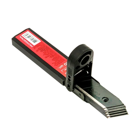 Набор сменных лезвий 18 мм СМ-60 (10 шт, вороненные, SK4, 7 сегментов) EKF Professional cm-s60