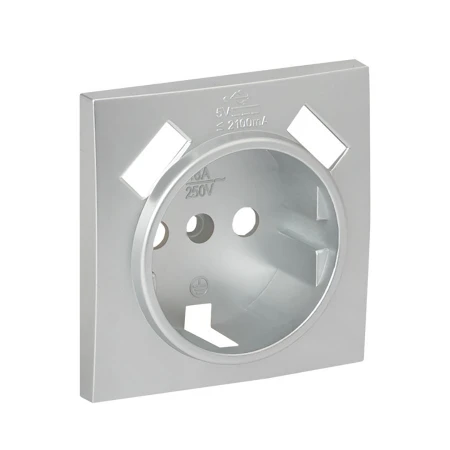 Валенсия лицевая панель розетки 1-местной с/з 16А сталь с защ. штор. с 2 USB 2,1А EKF PROxima ESR16-L-028-30-2USB