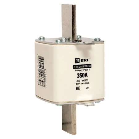 Плавкая вставка ППН-39 630/350А габарит 3 EKF PROxima fus-39/630/350