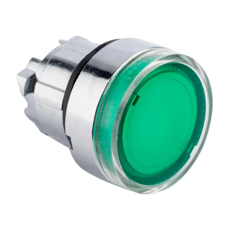 Исполнительный механизм кнопки XB4 зеленый плоский возвратный без фиксации, с подсветкой EKF PROxima XB4BW-G