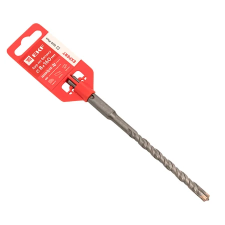 Бур по бетону SDS-plus 8х160 мм (4 резца)(4S спираль) EKF Expert db-8-160-4x4