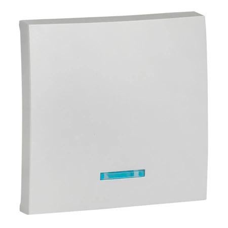 Валенсия лицевая панель выключателя 1-кл. с индикатором 10А сталь EKF PROxima ESV10-L-121-30