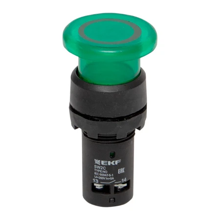 Кнопка SW2C-MD зеленая с подсветкой NO EKF PROxima sw2c-md-gg