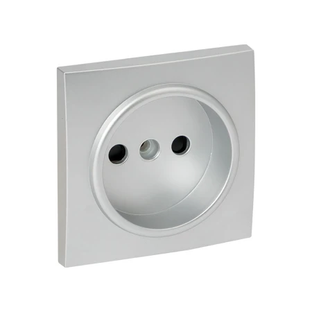 Валенсия лицевая панель розетки 1-местной б/з 10 А сталь с защ. штор. EKF PROxima ESR10-L-022-30