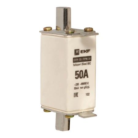 Плавкая вставка ППН-33 100/ 50А габарит 00С EKF PROxima fus-33/100/50