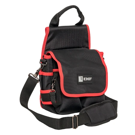 Сумка монтажника поясная с крышкой и ремнем С-14 EKF Professional C-14