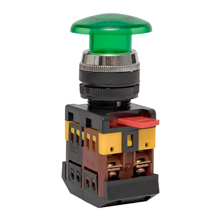 Кнопка AELA-22 зеленая с подсветкой NO+NC 380В Грибок EKF PROxima pbn-aela-1g-380