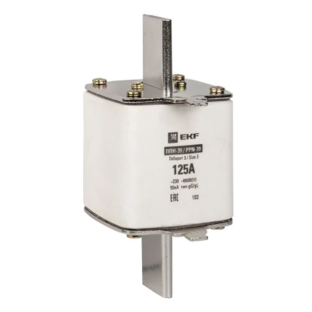 Плавкая вставка ППН-39 630/125А габарит 3 EKF PROxima fus-39/630/125