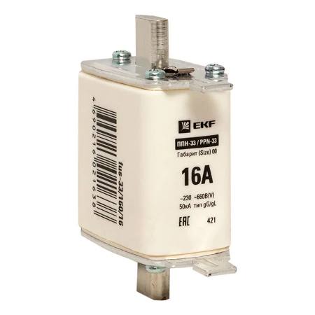 Плавкая вставка ППН-33 160/ 6А габарит 00 EKF PROxima fus-33/160/6