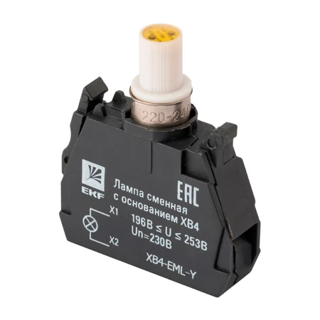 Лампа сменная c основанием XB4 желтая 230В EKF PROxima XB4-EML-Y