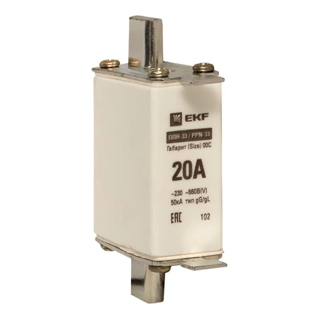 Плавкая вставка ППН-33 100/ 20А габарит 00С EKF PROxima fus-33/100/20